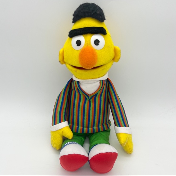 Vintage Bert & Ernie Sesame Street Plushie Stuffed Animal